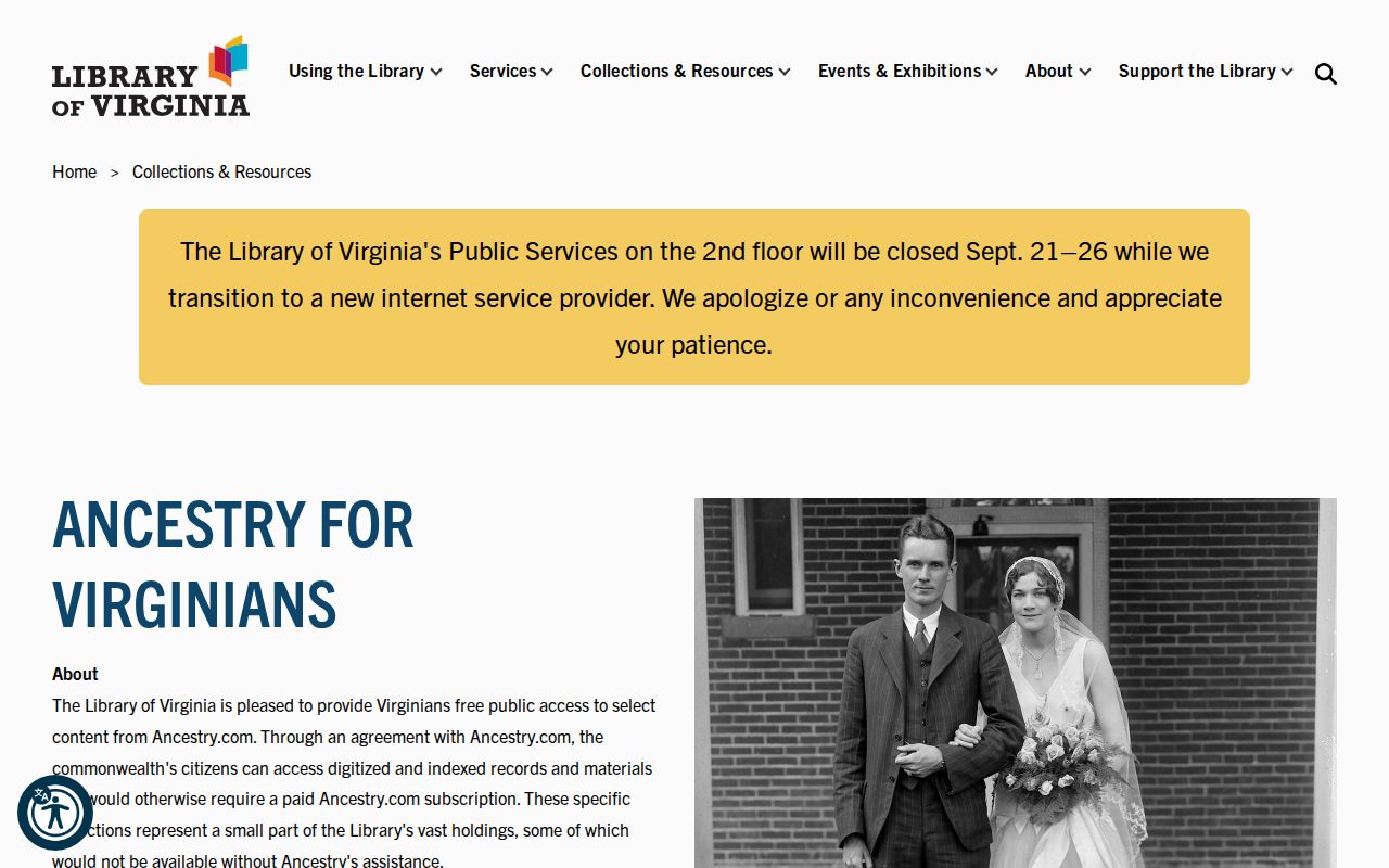 Tuckahoe city directory access through Library of Virginia Ancestry resources